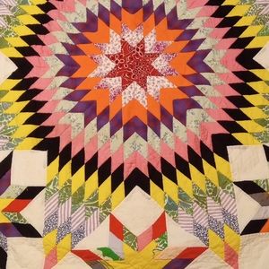 Vintage Hand Quilted Bedspread with flaws